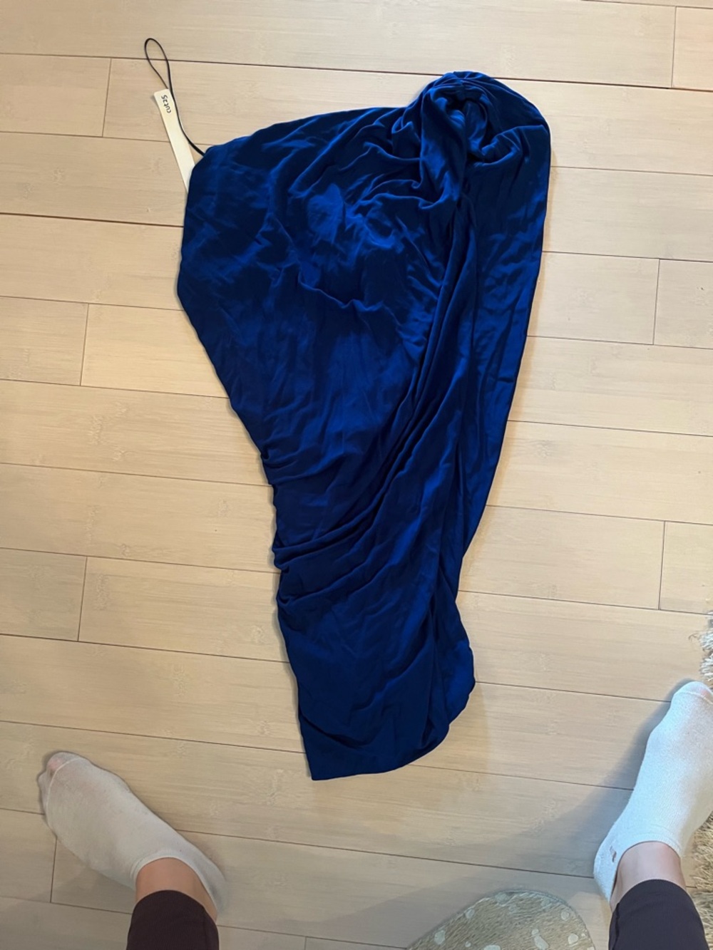 Cut25 by Yigal Azrouel Royal Blue Draped Dress